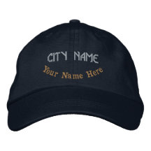 Personlig stad namn Navy-Hat med klassisk