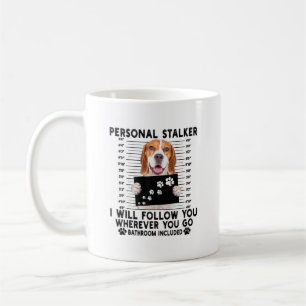 Personlig Stalker jag följer dig Beagle Älskare Kaffemugg