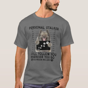 Personlig Stalker jag följer efter Keeshond Älskar T Shirt