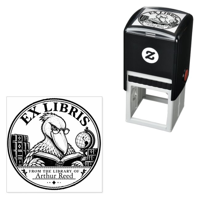 Personlig stämpel för skoformad näbb Ex Libris-bok (In Situ)