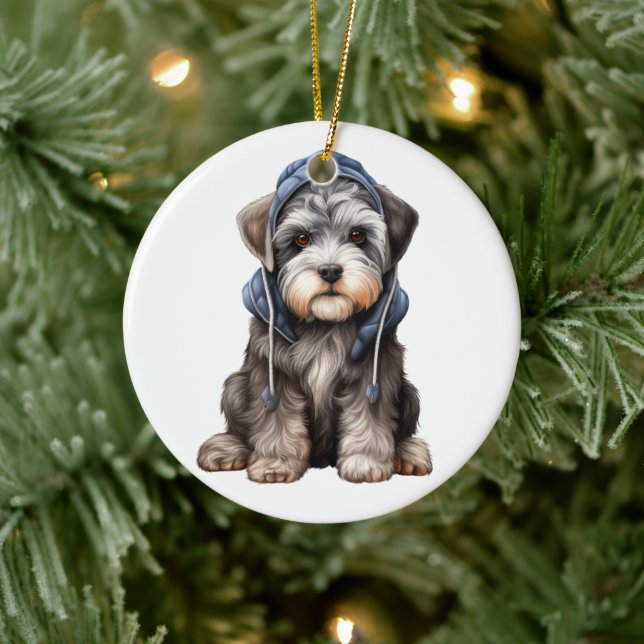 Personlig Standard Schnauzer Hund Julgransprydnad Keramik (Träd)
