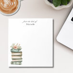 Personlig Staplad Bokar med Anteckningsblocket Nam Anteckningsblock<br><div class="desc">Håll dig organiserad och inspirerad med det här Personlig Blommigt Stacks Bokar-Anteckningsblocket, vilket är vackert designat med en lysande bok-stack och blommigt-accenter. Anpassa med ditt namn och den unika texten för att skapa ett anteckningsblock av typen one-of-a-natura som är perfekt för att slå ihop tankar, att göra-listor eller dagliga påminnelser....</div>