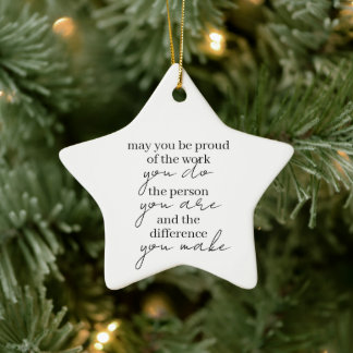 Personlig Star Ornament Employee Tack Gift