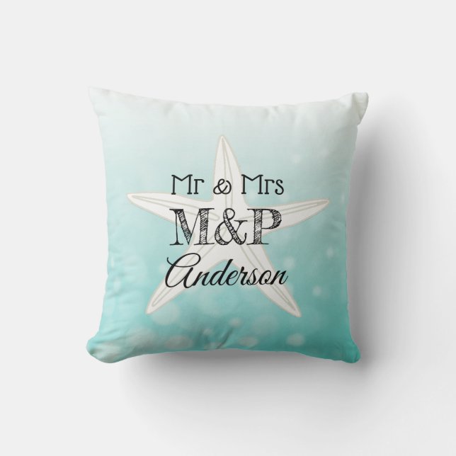 Personlig Starfish Beach House Pillow Kudde (Framsida)
