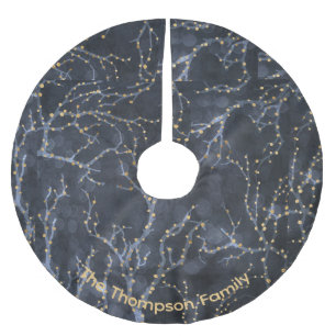 Personlig Starry Shapes Black jul Mönster Julgransmatta Borstad Polyester