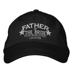 Personlig Stars Far i Bride Embroidery Broderad Keps