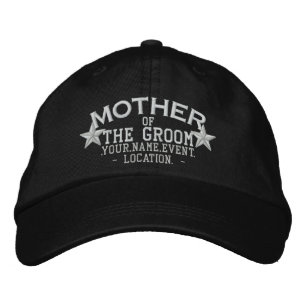 Personlig Stars Mor i Groom Embroidery Broderad Keps