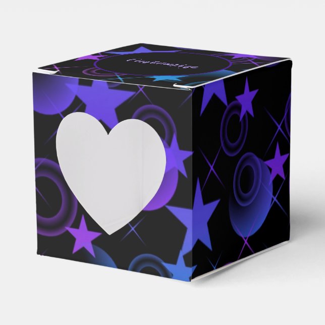 Personlig Stars 'n Saker Mönster Heart Presentaskar (Framsidan Sidan)