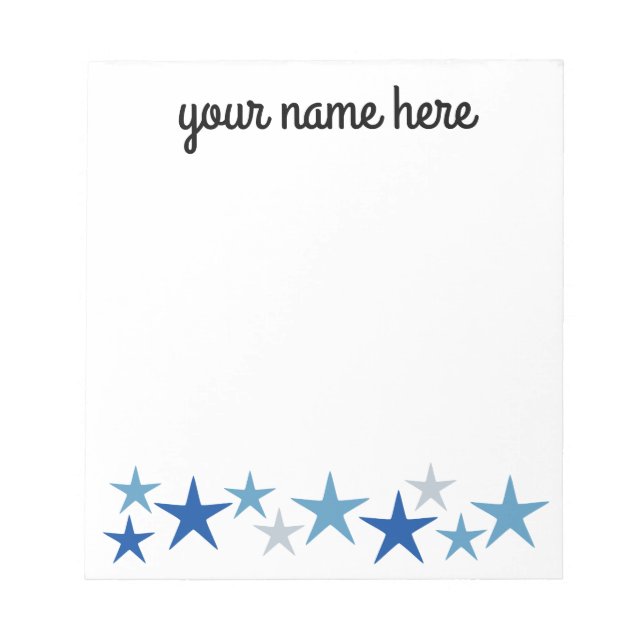 Personlig Stars Stationery för boys Anteckningsblock (Framsida)