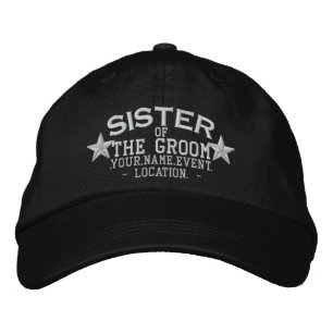 Personlig Stars syster till Groom Embroidery Broderad Keps