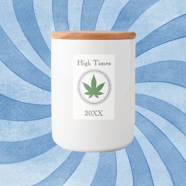 Personlig Stash-värdet för Ogräs Löv Swirl Trim Mat Etikett (Skapare uppladdad)