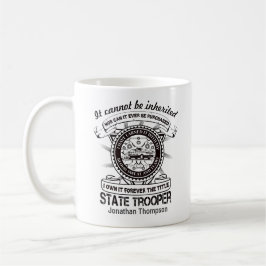 Personlig State Trooper-avskrivning Kaffemugg