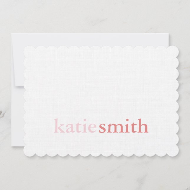 Personlig Stationery | Anpassningsbar Note-kort (Framsida)