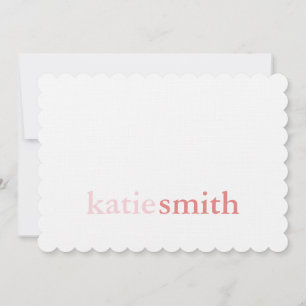 Personlig Stationery Anpassningsbar Note-kort