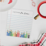 Personlig Stationery Anteckningsblock Teacher Gift<br><div class="desc">Anteckningsblocket med den här personligen är en tankfull och praktisk gåva som förenar stil och funktion. Perfekt för att skriva anteckningar, påminnelser, att göra listor eller till och med kreativ idéer är en idealisk kompanjon för lärare, vänner, familj eller någon som kärlek organiserar sig. Om du anpassar det med ett...</div>