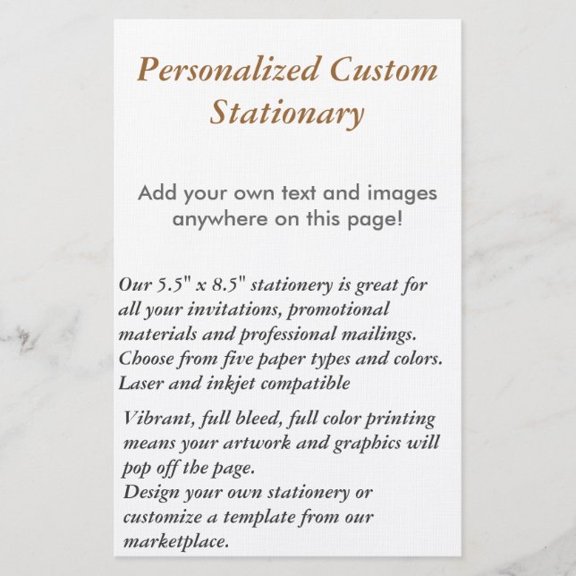 Personlig Stationery Brevpapper (Framsida)