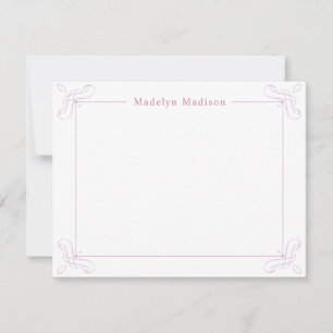 Personlig Stationery Chic Rosa Ditzy Blommigt Anteckningskort