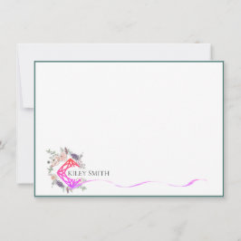 Personlig Stationery Elegant Modern botaniska Tack Kort