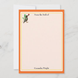 Personlig Stationery för mexikansk Kråka & Ro Oran Anteckningskort