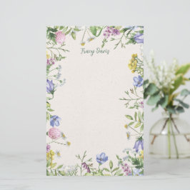 Personlig Stationery för Wildblommor Ram Brevpapper