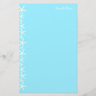 Personlig Stationery Gräns av vit Starfish Brevpapper