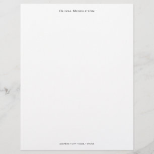 Personlig Stationery - Kopiera fyrkantigt skript Brevhuvud
