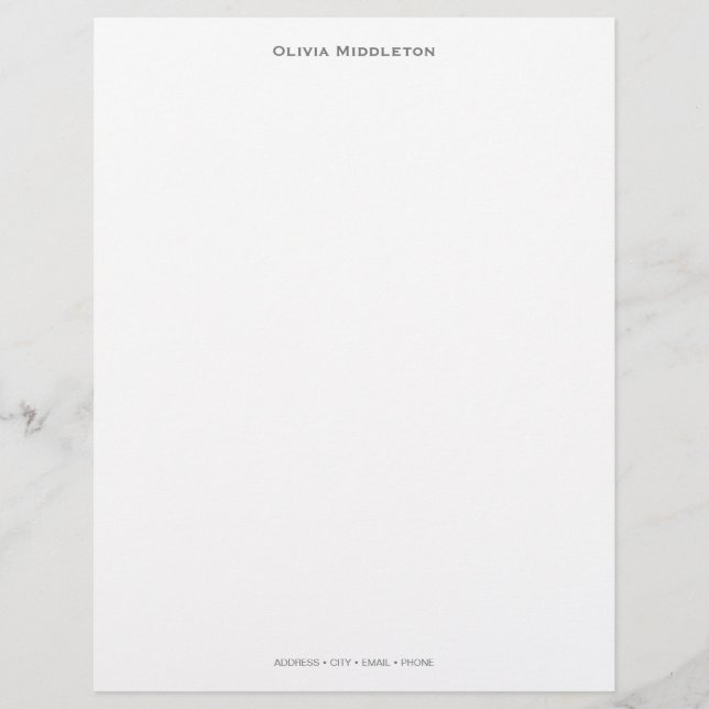 Personlig Stationery - Kopiera fyrkantigt skript Brevhuvud (Framsida)