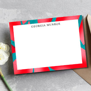 Personlig Stationery med färgstark Abstrakt Anteckningskort
