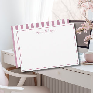 Personlig Stationery Modern Dusty Ro Rand Anteckningskort