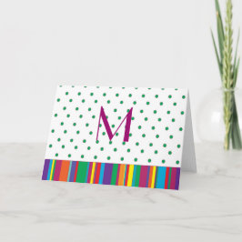 Personlig Stationery Multi-Rand & Dots Card Anteckningskort