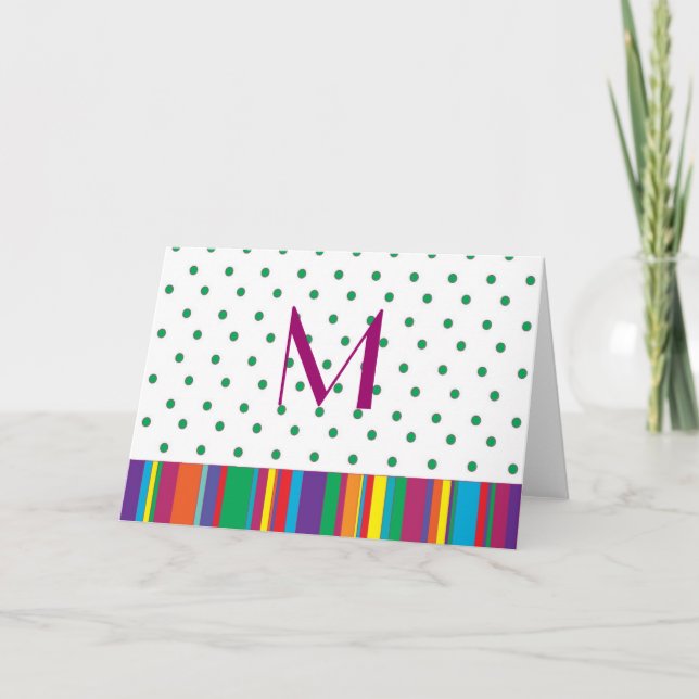 Personlig Stationery Multi-Rand & Dots Card Anteckningskort (Framsida)
