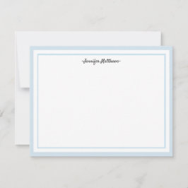 Personlig Stationery - vanligt kort | blått