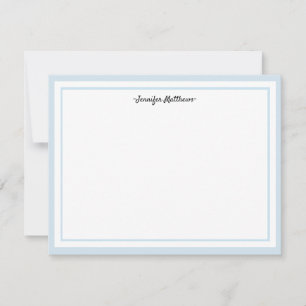 Personlig Stationery - vanligt kort blått