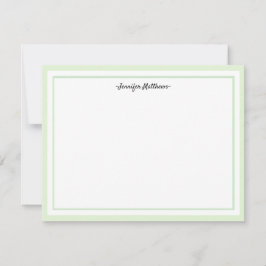 Personlig Stationery - vanligt kort | GRÖNT
