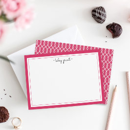 Personlig Stationery - vanligt kort | Hallonbär
