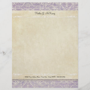 Personlig Stationery Vintage Fransk ReEmergency Reklamblad