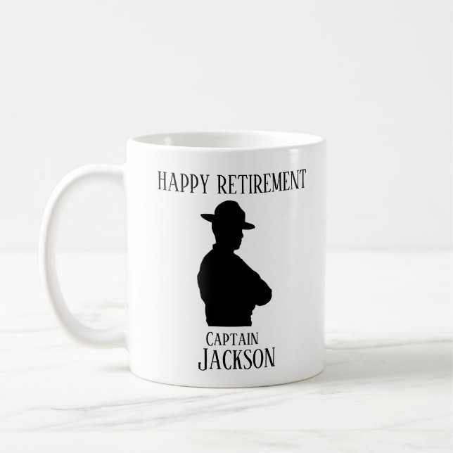 Personlig Statspolis för pensionerade Kaffemugg (Vänster)