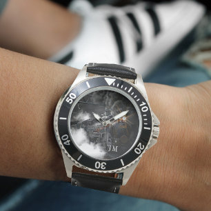 Personlig Steam Tåg Locomotive Watch Armbandsur
