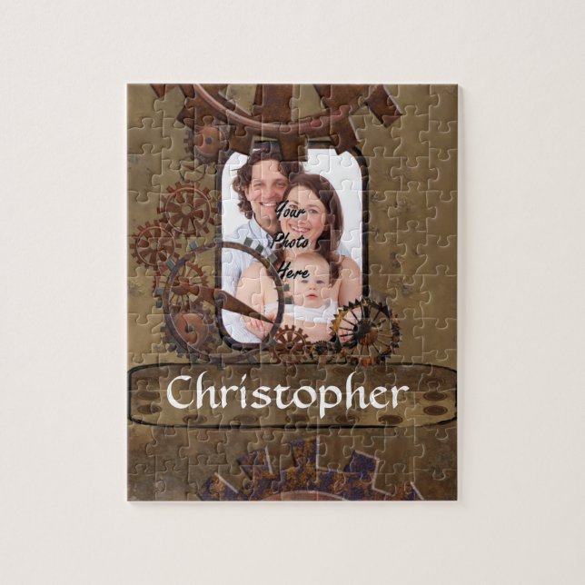 Personlig steampunk-fotomall pussel (Vertikal)