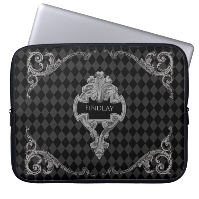 Personlig Steampunk Goth Laptop Fodral (Framsidan)