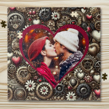 Personlig Steampunk Hearts, Flowers and Gears