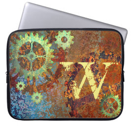 Personlig Steampunk Rusty Clockwork Gears Laptop Fodral