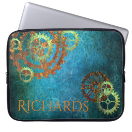 Personlig Steampunk Rusty Gears Laptop Fodral