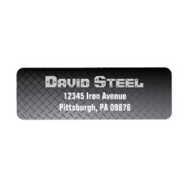 Personlig Steel Diamondplate-Returadress Returadress Etikett