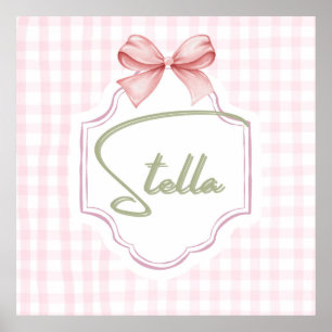 Personlig Stella Babyflicka Nurserieskummin och Ru Poster