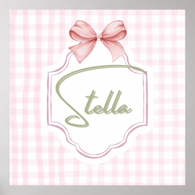 Personlig Stella Babyflicka Nurserieskummin och Ru Poster (Framsidan)