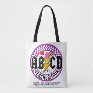 Personlig Sten Band Inspired Teacher Tote Bag Tygkasse