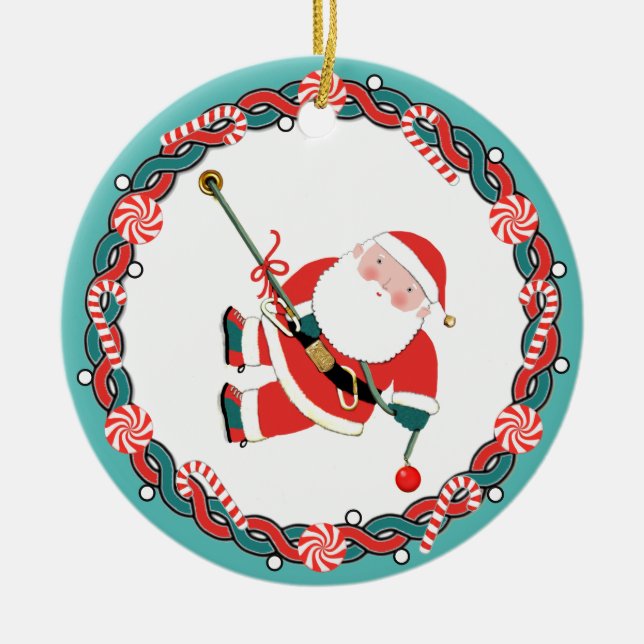 Personlig Sten klättergåva Helgdag Gift Julgransprydnad Keramik (Framsidan)