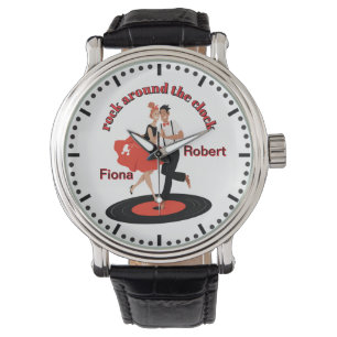Personlig Sten runt klotet, Retro Jive Armbandsur