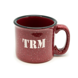 Personlig Stencil Monogram Campfire Mugg 